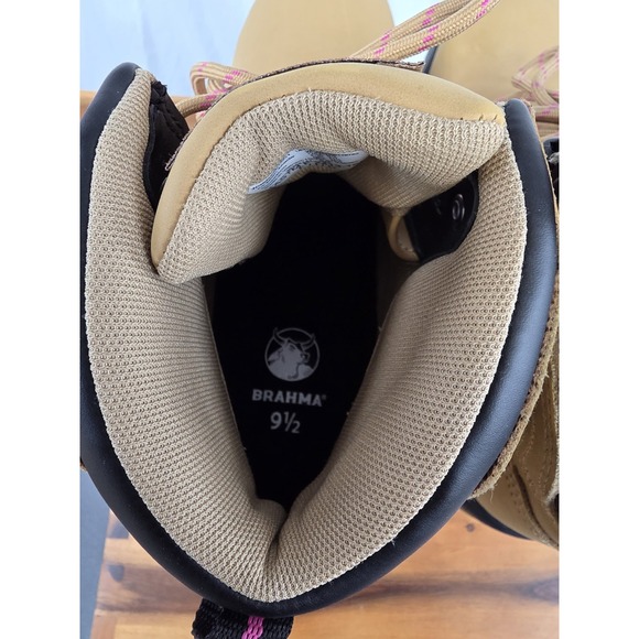 BRAHMA Women's Wheat Combustion 6" Steel Toe Work Boots **RIGHT 9 LEFT 9.5** - Picture 8 of 11